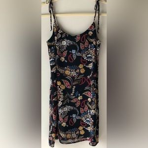 Socialite Floral Paisley Tie Strap Slip Mini Dress Size XS (0-2) NWT
